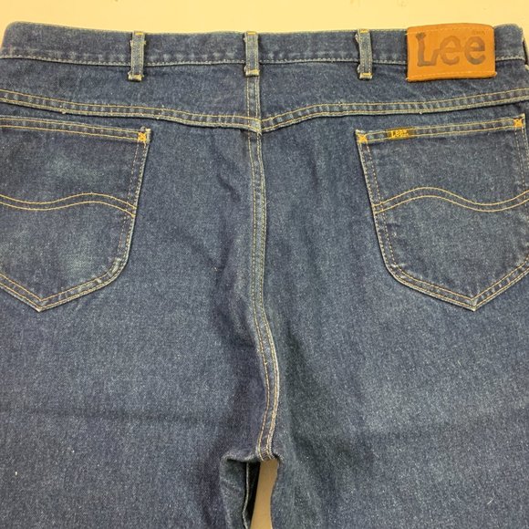 Vintage Lee Denim Dark Blue Jeans 42x34 - Picture 4 of 4